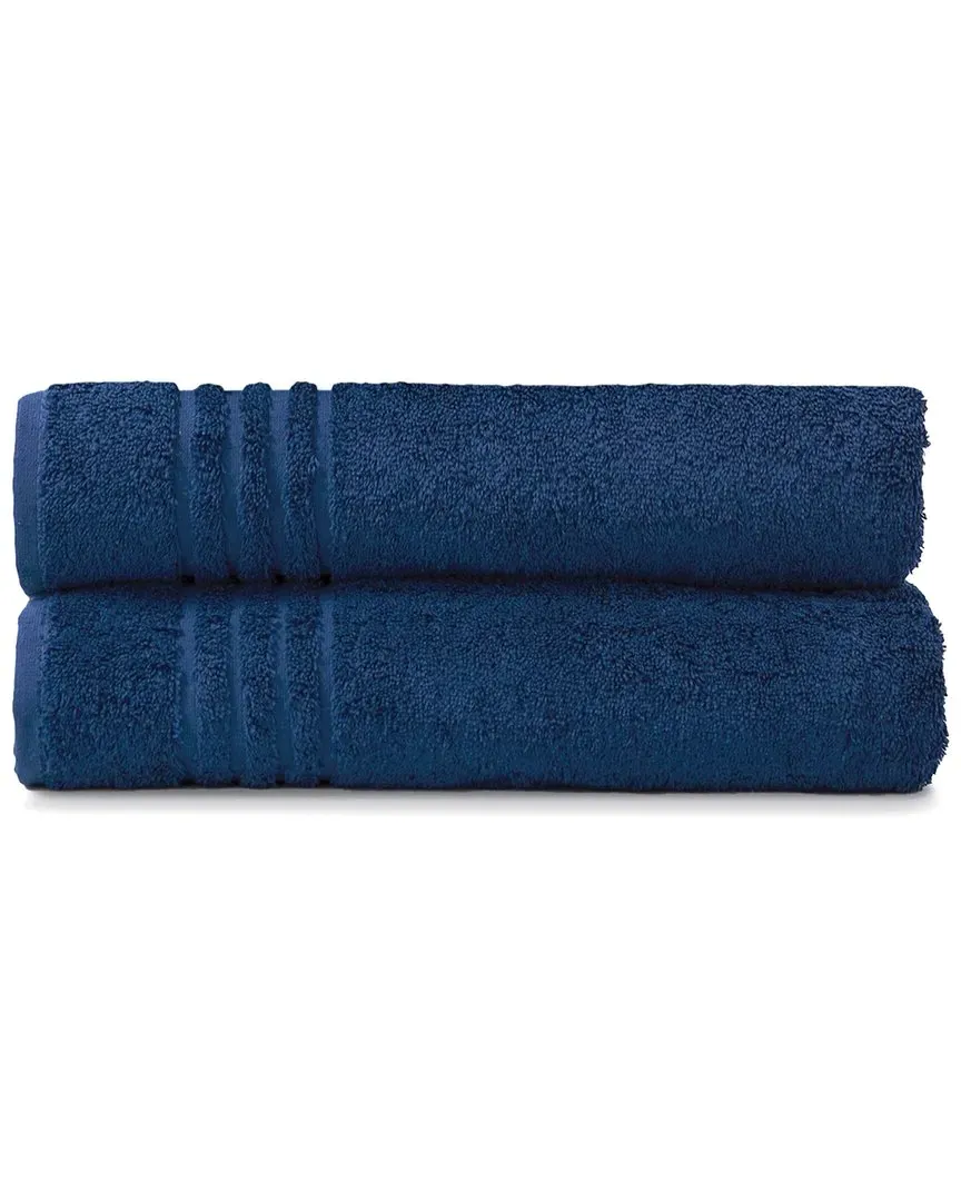2pc Bath Towel Set - Navy, Cotton