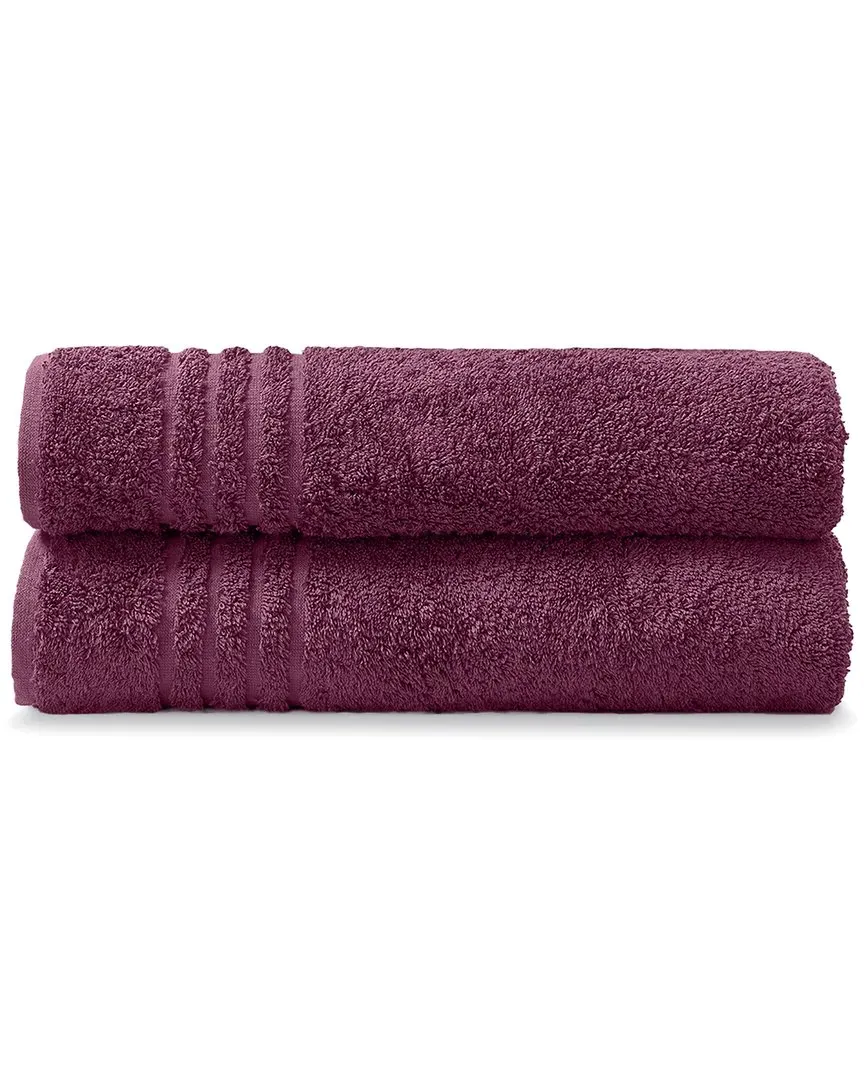 2pc Bath Towel Set - Plum, Cotton