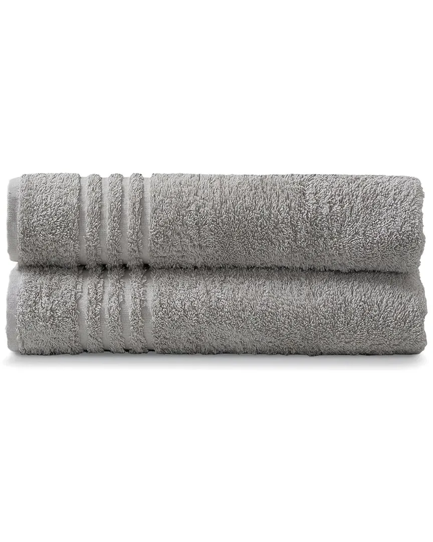 2pc Bath Towel Set - Silver, Cotton