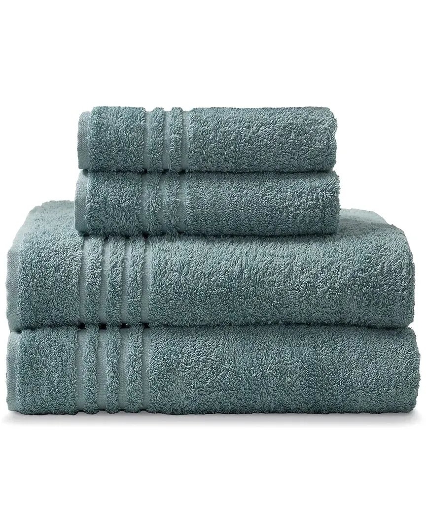4pc Towel Set - Aqua, Cotton