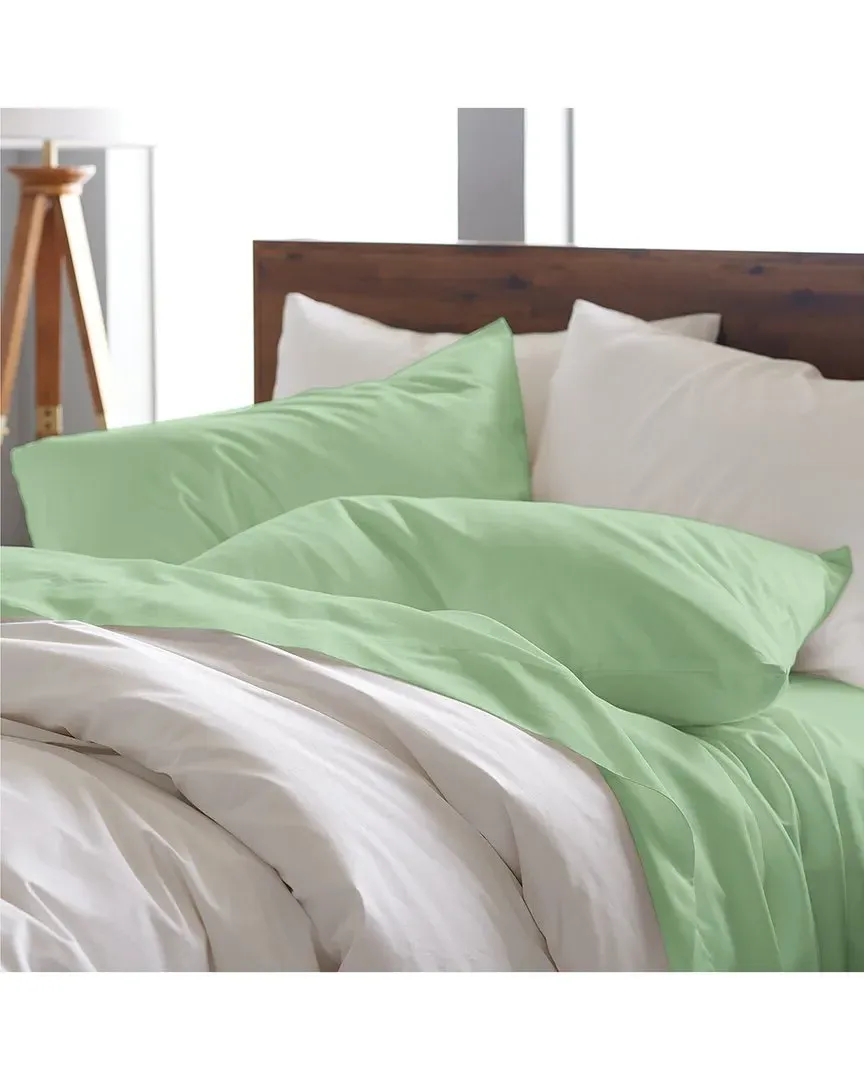 500 Thread Count Pillowcase Set - Green, Cotton Sateen
