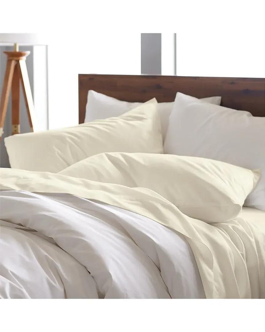 500 Thread Count Pillowcase Set - White, Cotton Sateen