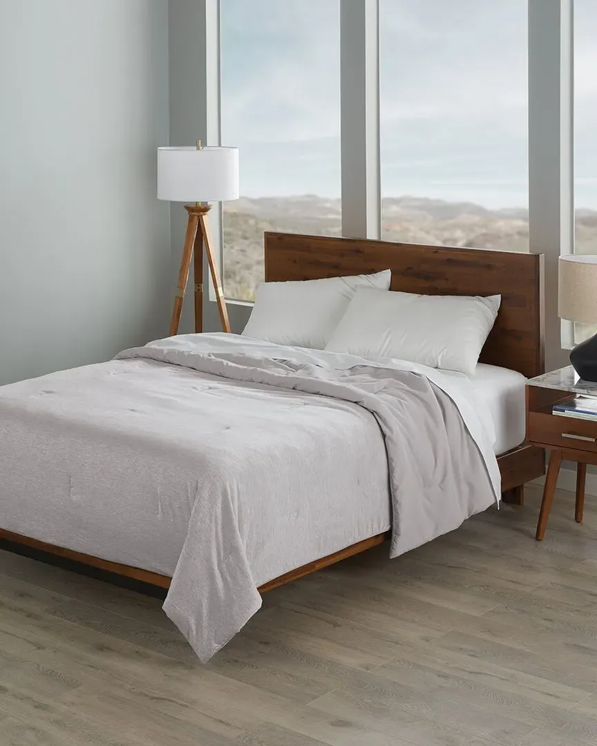 Cooling Jersey Fabric Down-Alternative Comforter - Grey image