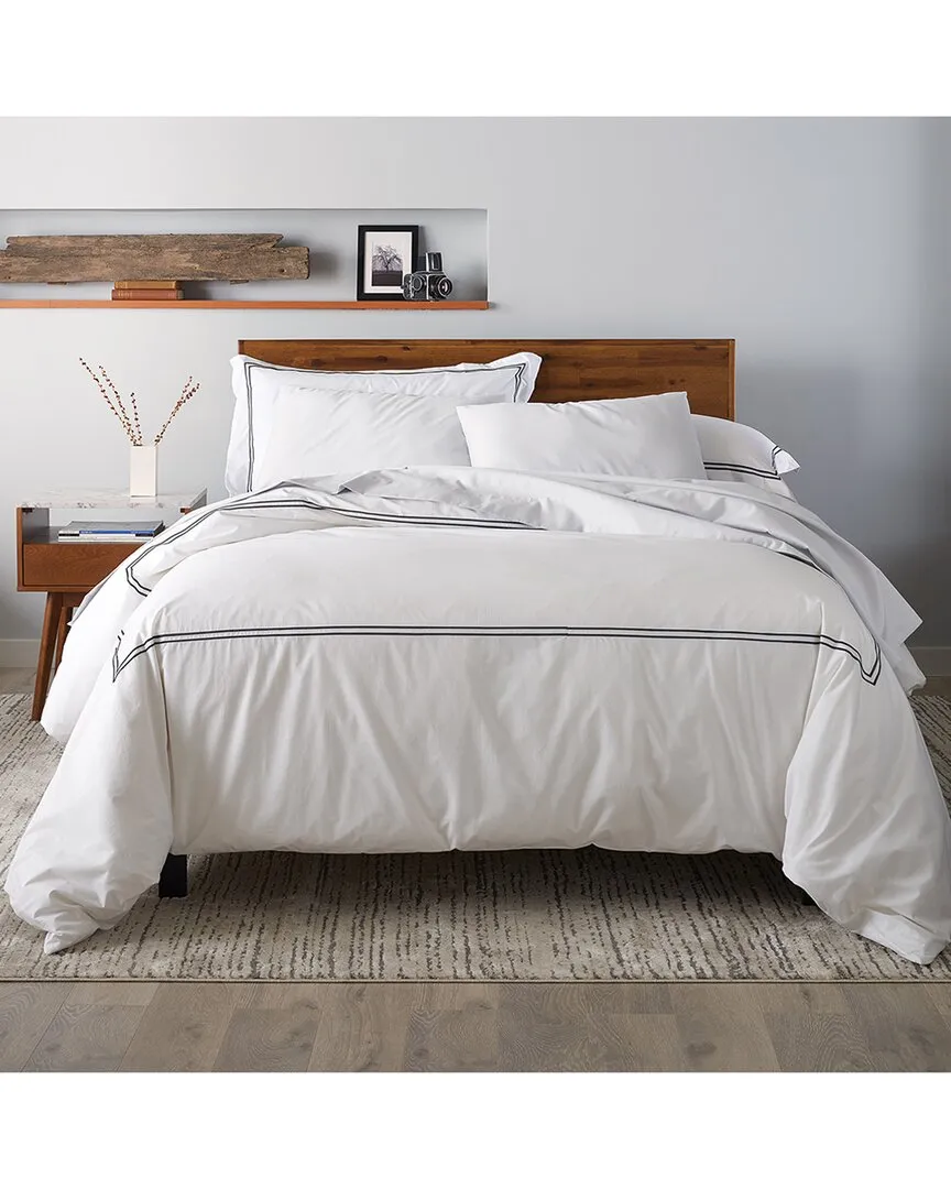 King Size Down Comforter & Duvet Cover Set - Black, Cotton