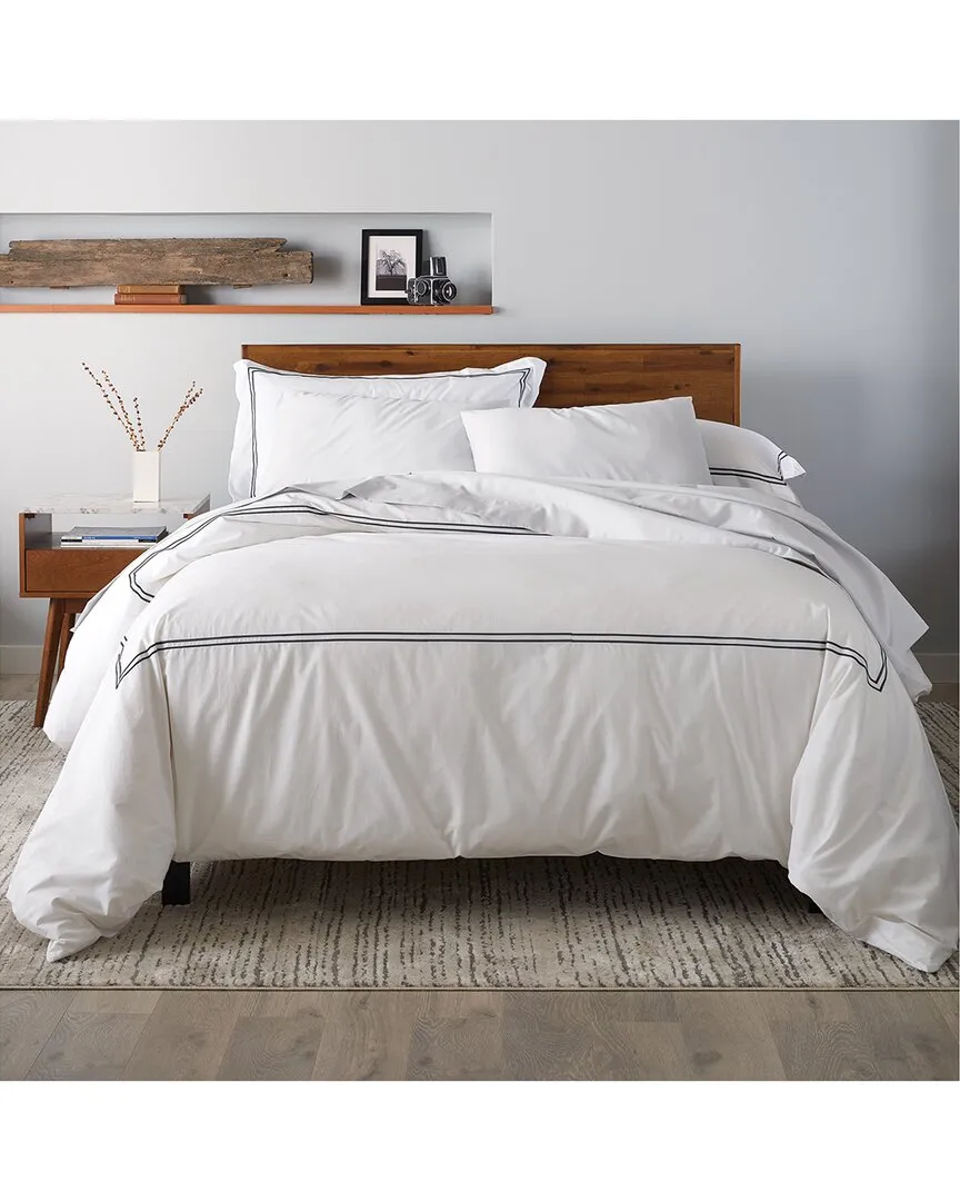 Twin Size Duvet Cover Set - Black, Cotton image