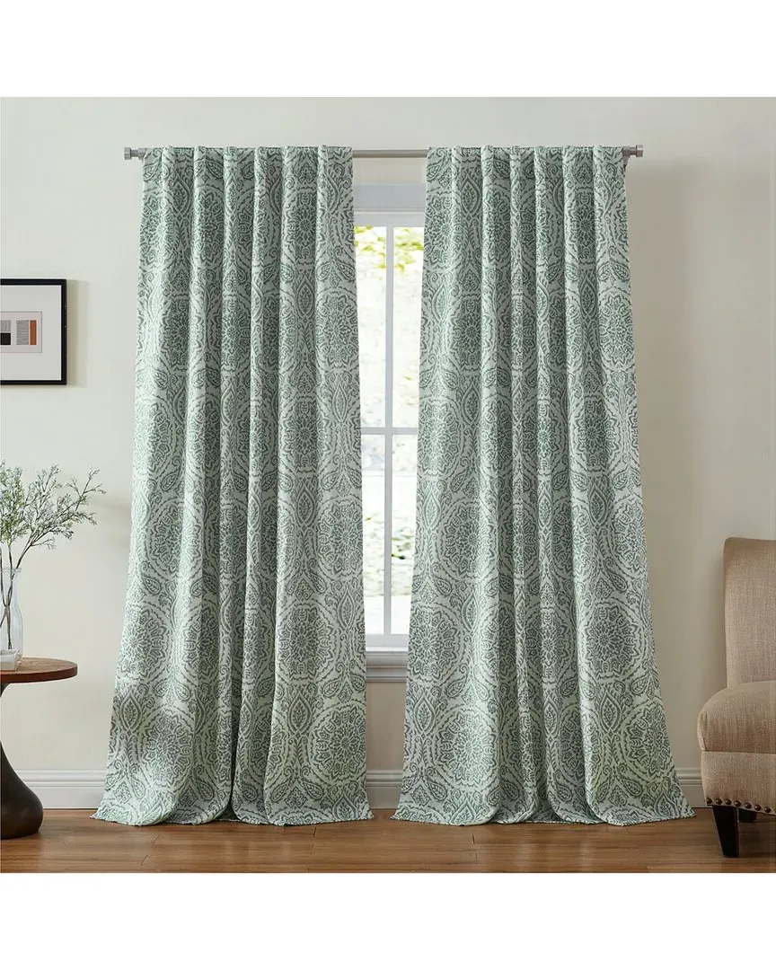 Giovanni Medallion Blackout Curtain Panel - Sage