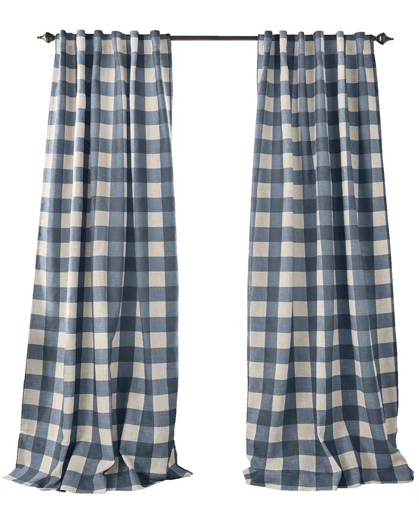 Grainger Buffalo Check Blackout Window Curtain - Blue