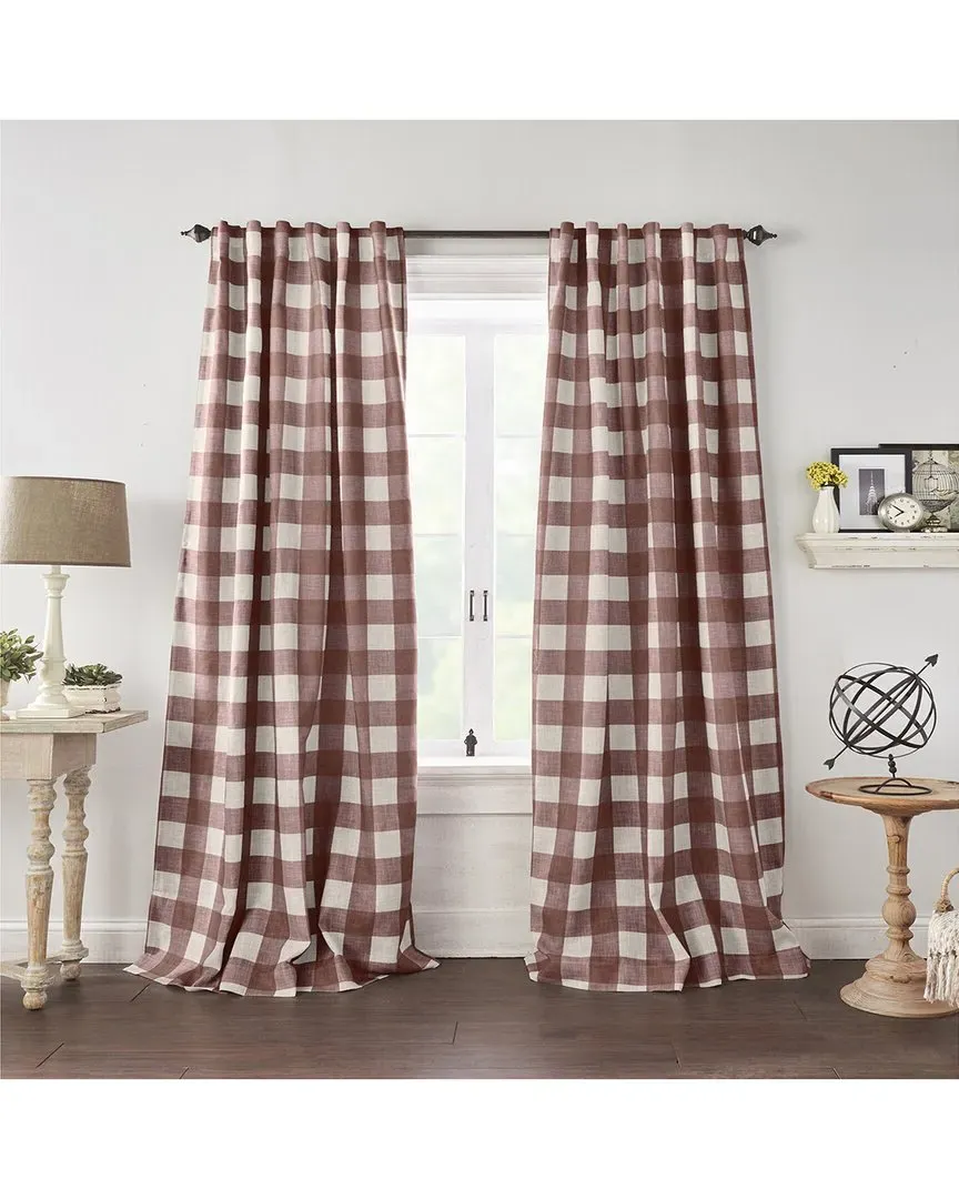 Grainger Buffalo Check Blackout Window Curtain - Red