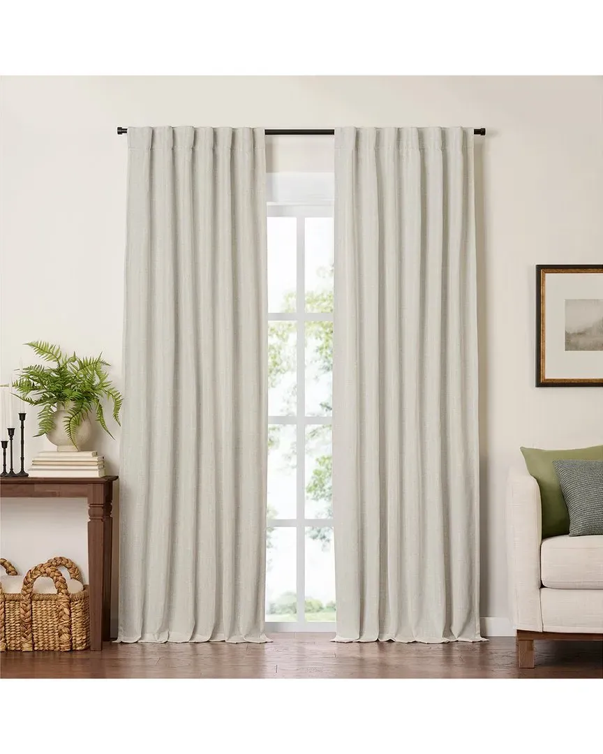 Harrow Solid Texture Blackout Curtain Panel - Natural