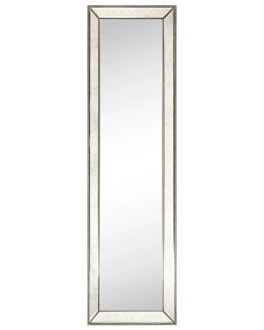 Champagne Bead Beveled Rectangle Full Length Mirror - Champagne