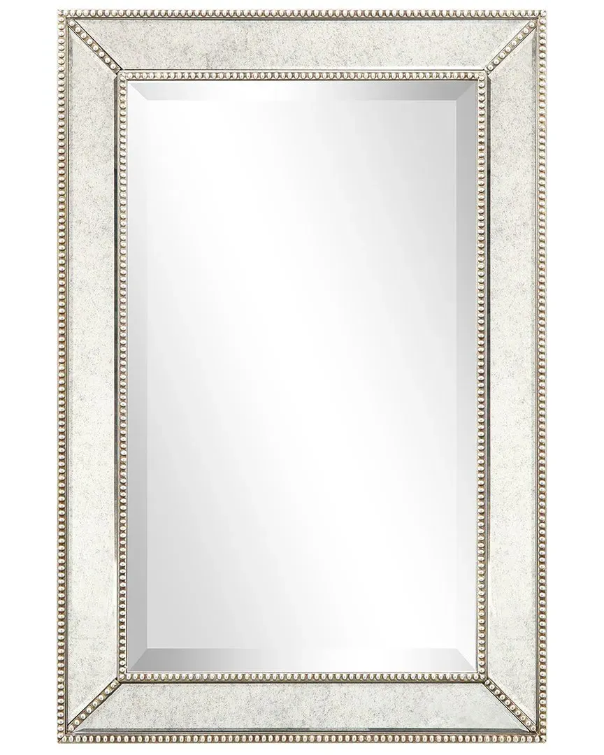Champagne Bead Beveled Rectangle Wall Mirror - Champagne image