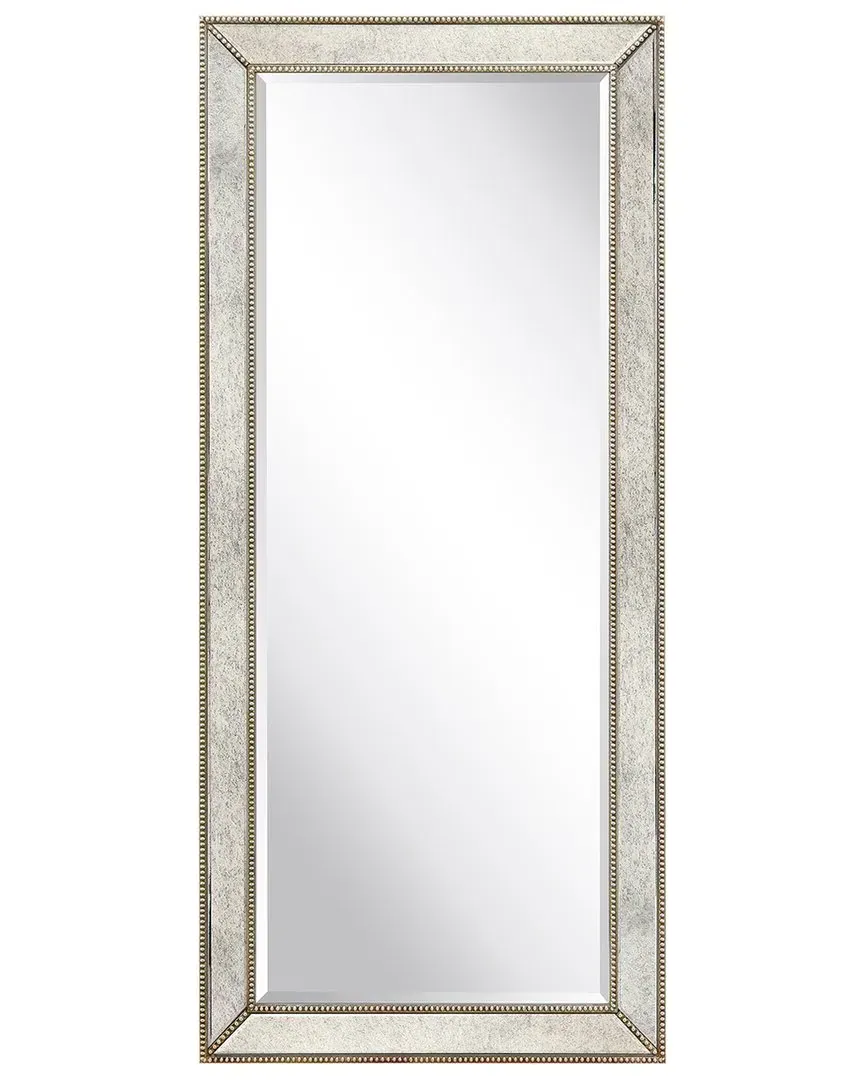 Champagne Bead Beveled Rectangle Wall Mirror - Champagne