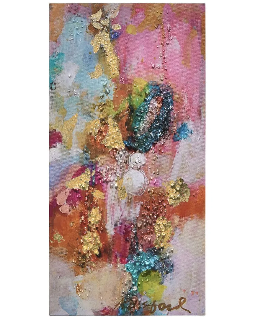 Colorful Symphony II Embellished Canvas Wall Art - Multicolor