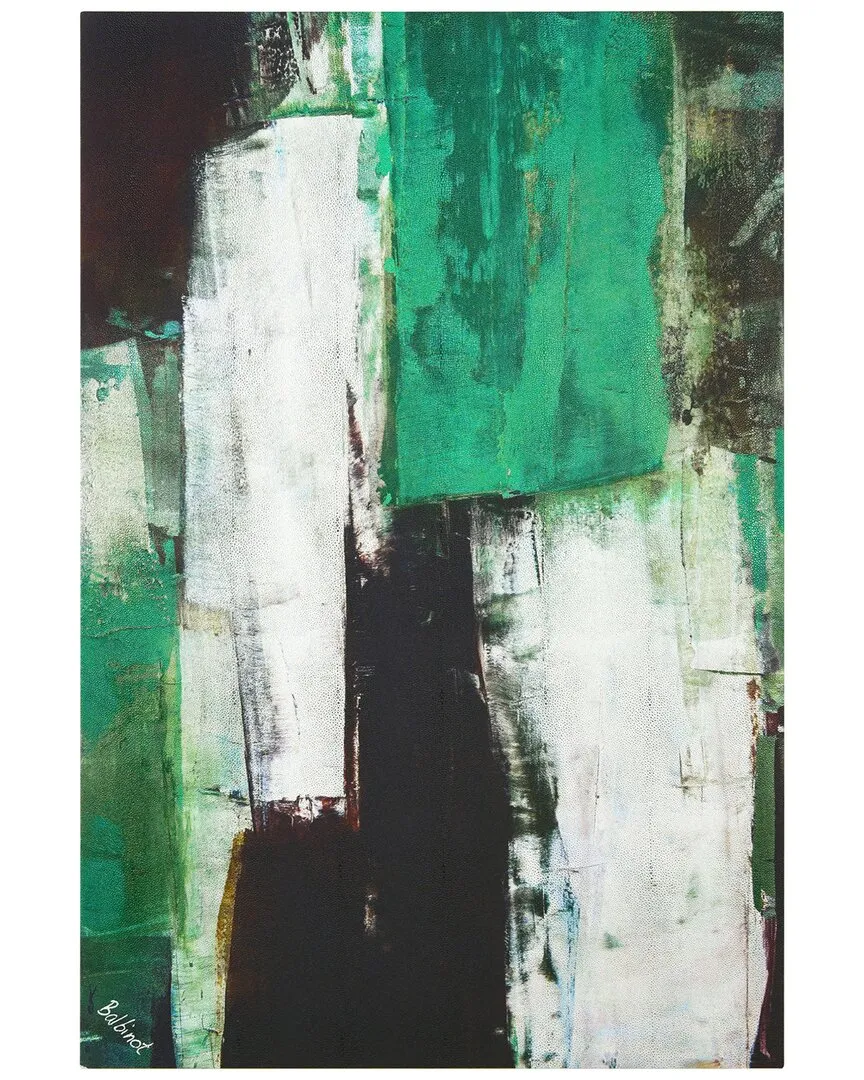 Emerald Abstraction Abstract Canvas Wall Art - Green image