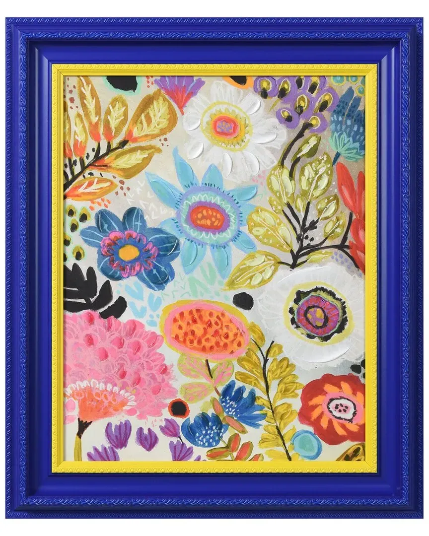 Floral Symphony Hand-Painted Canvas Wall Art - Multicolor image