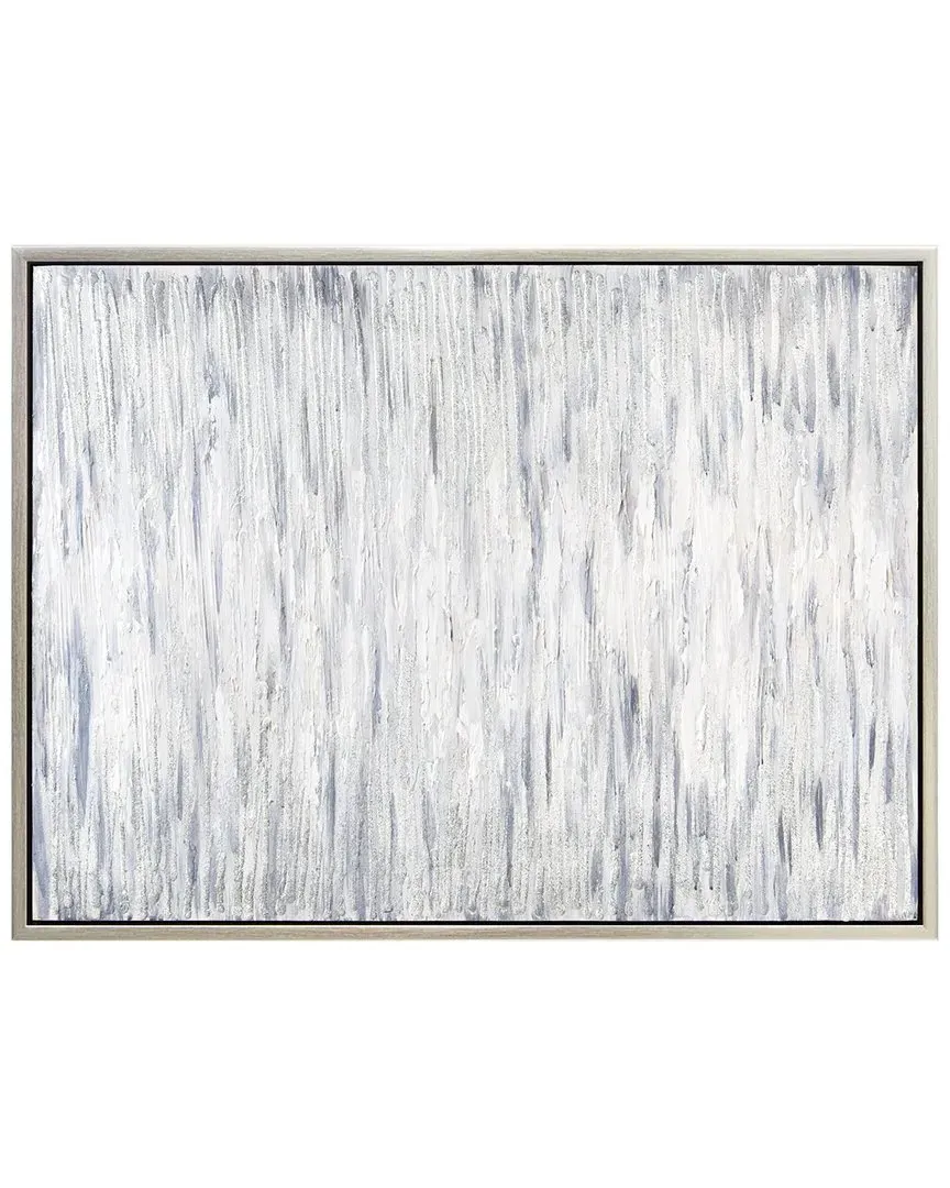 Gray Field II Textured Glitter Hand-Painted Canvas Wall Art