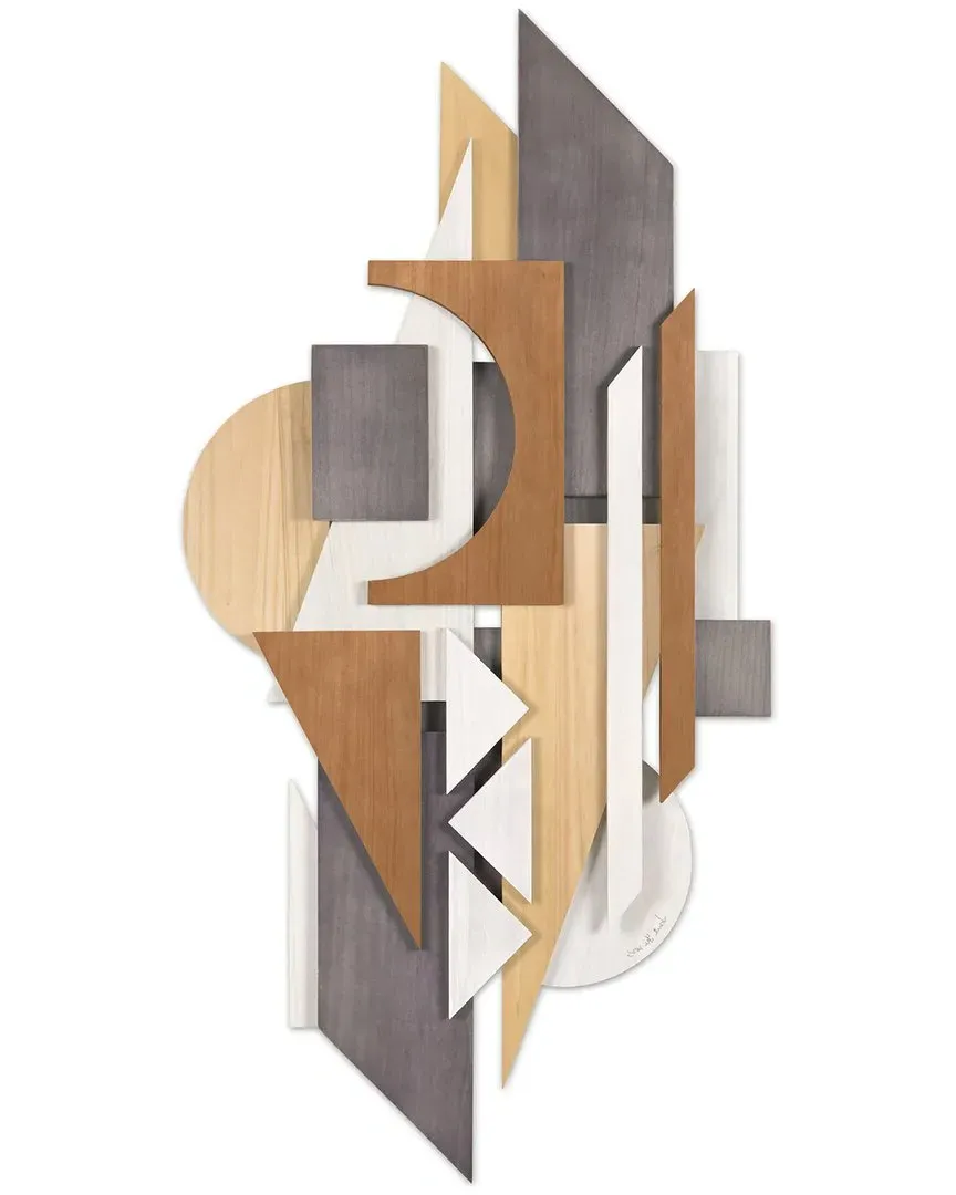 Moonlit Mist II Dimensional Wall Art - Paulownia Wood