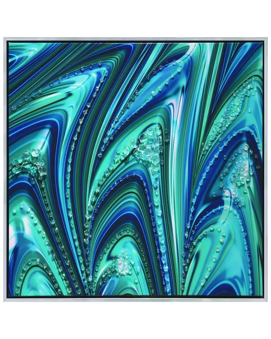 Ocean Waves I 24x24 Canvas Wall Art - Blue, Crystal image
