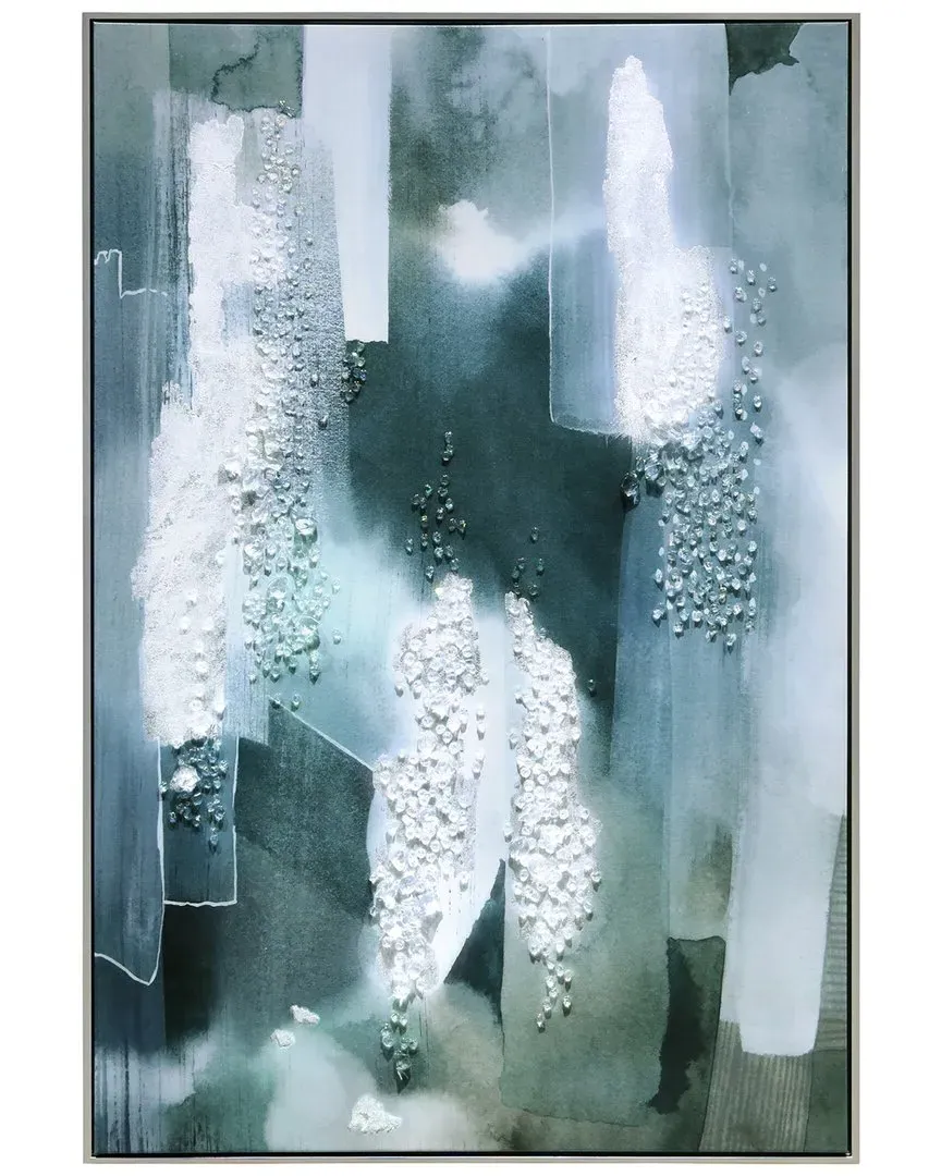 Silver Mist I Embellished Canvas Wall Art - Silver image