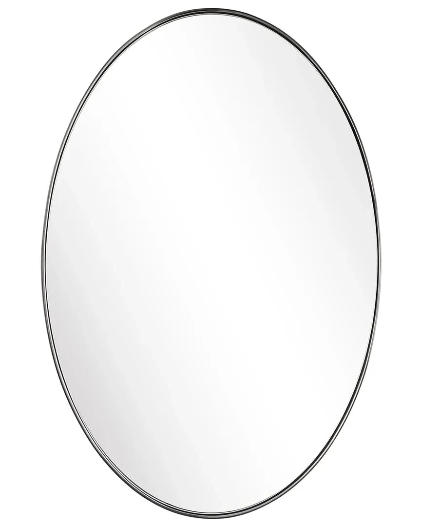 Ultra Oval Wall Mirror - Black, Stainless Steel