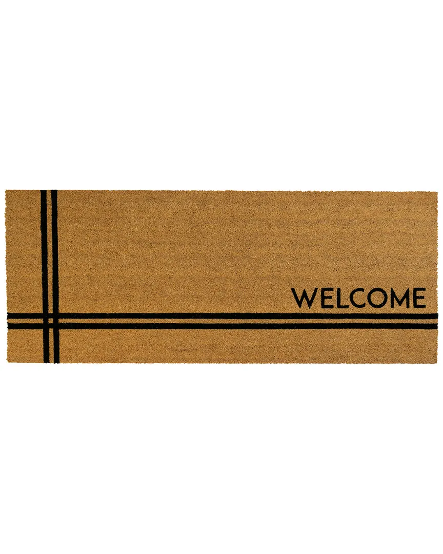 Crisscross Welcome Coir Doormat - Natural