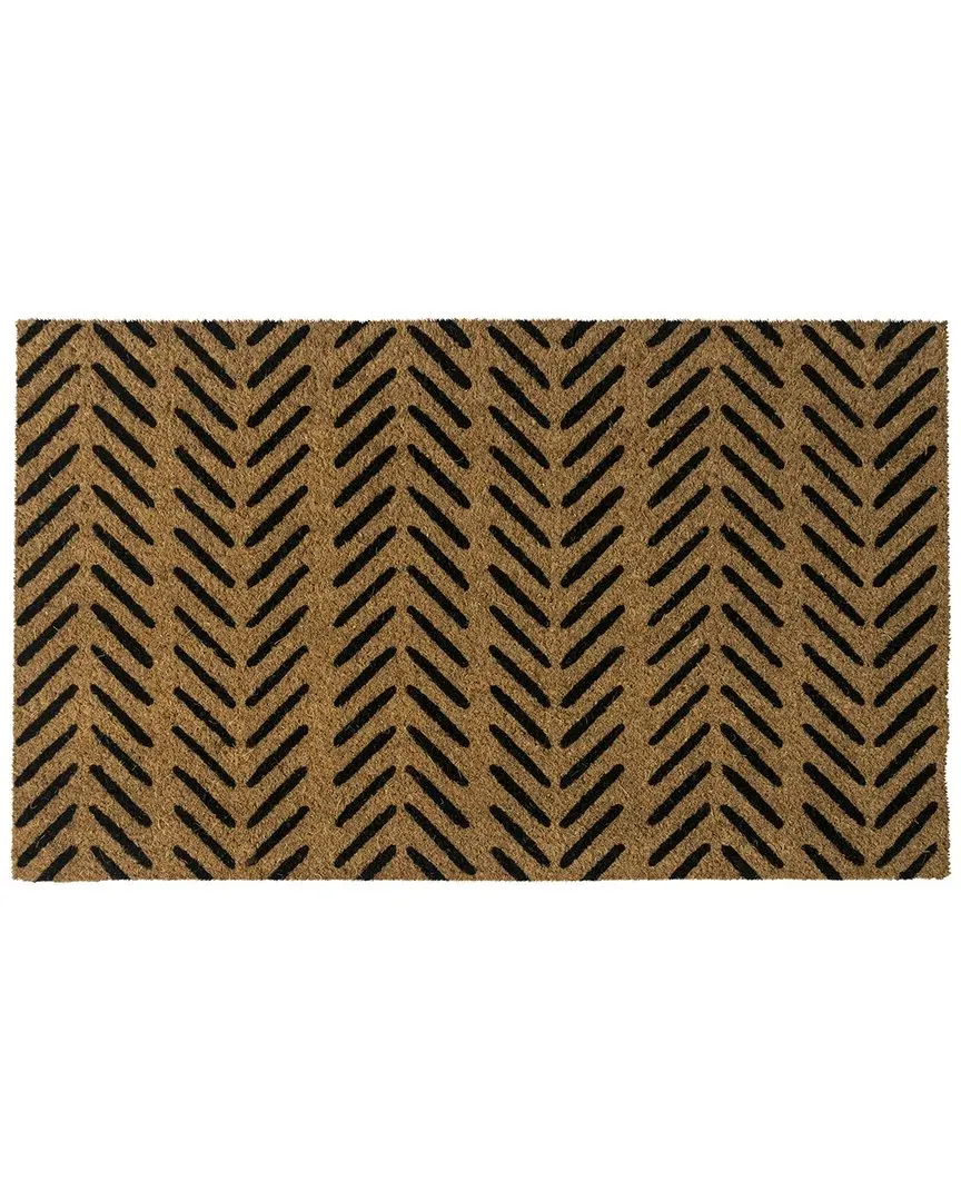Fishbone Coir Doormat - Natural image