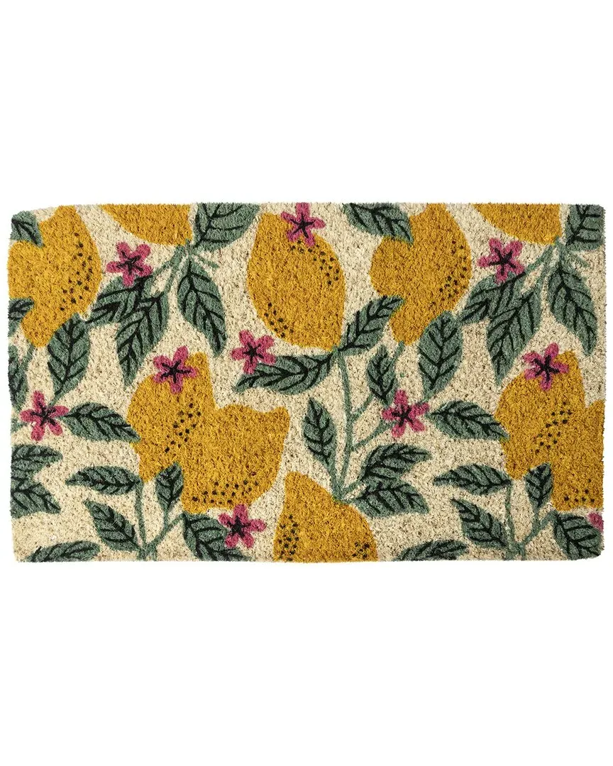 Lemons Handwoven Doormat - Multi, Coconut Fiber