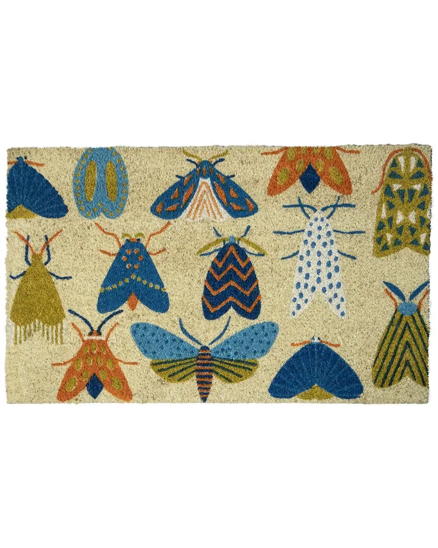 Moths Coir Doormat - Multi image
