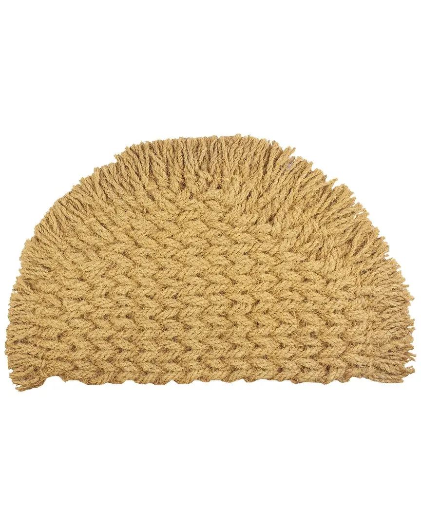 Sun Half Round Woven Coconut Fiber Doormat - Natural image