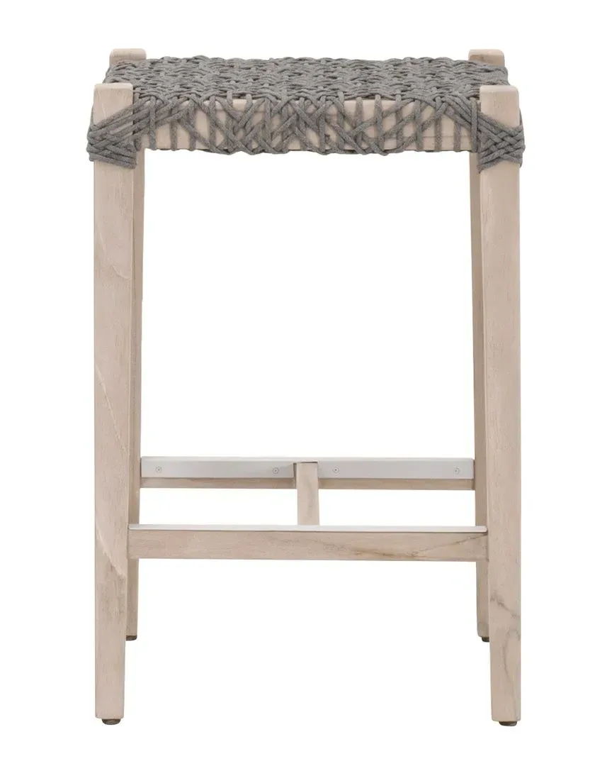 Costa Outdoor Backless Counter Stool - Grey, Teak image