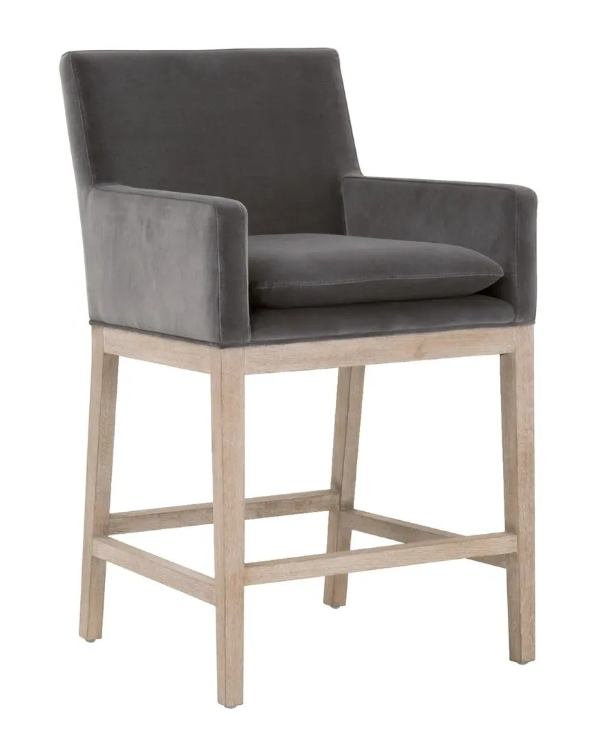 Drake Counter Stool - Dark Dove Grey, Velvet image