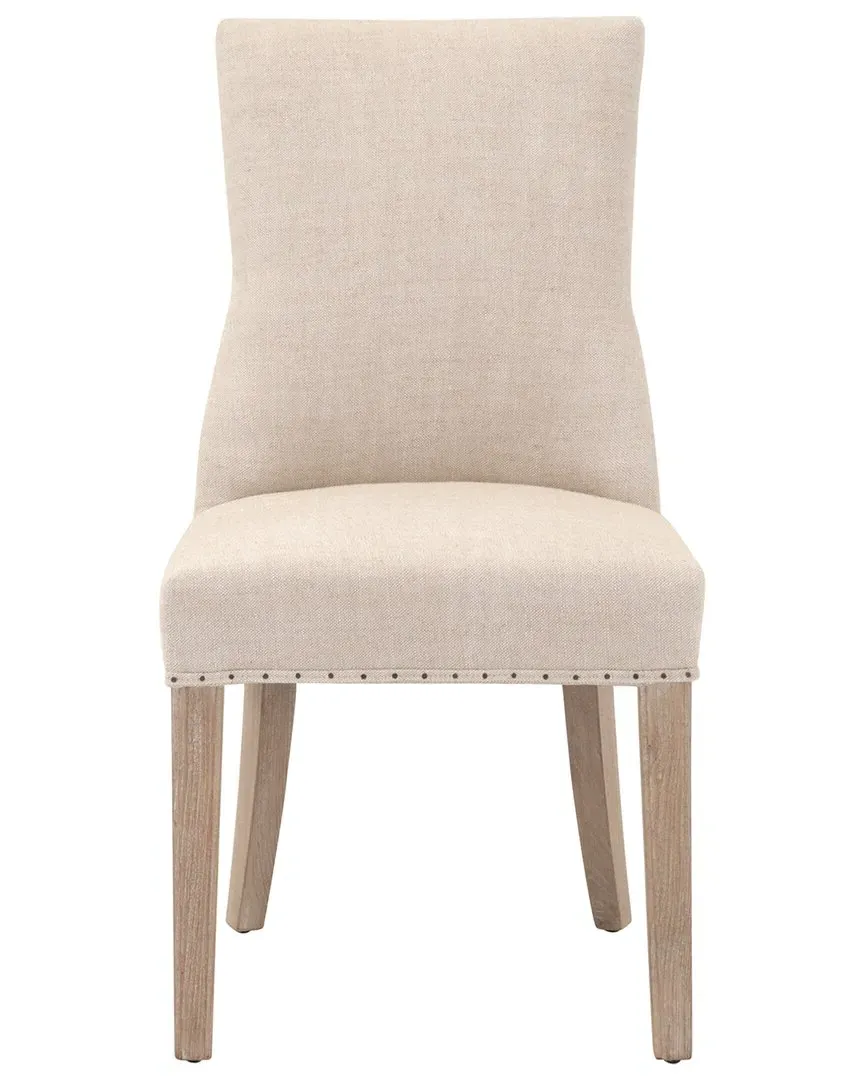 Lourdes Set of 2 Dining Chairs - Bisque, Linen