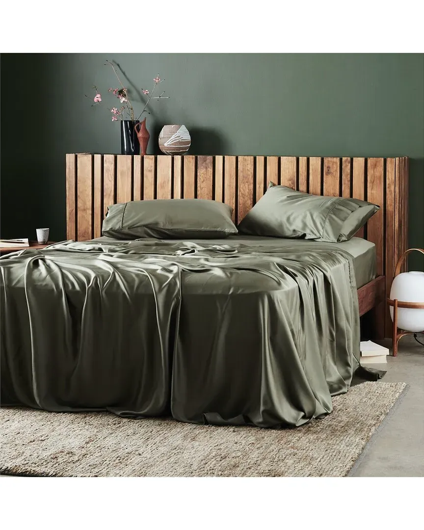 Signature Sateen Twin Flat Sheet - Green