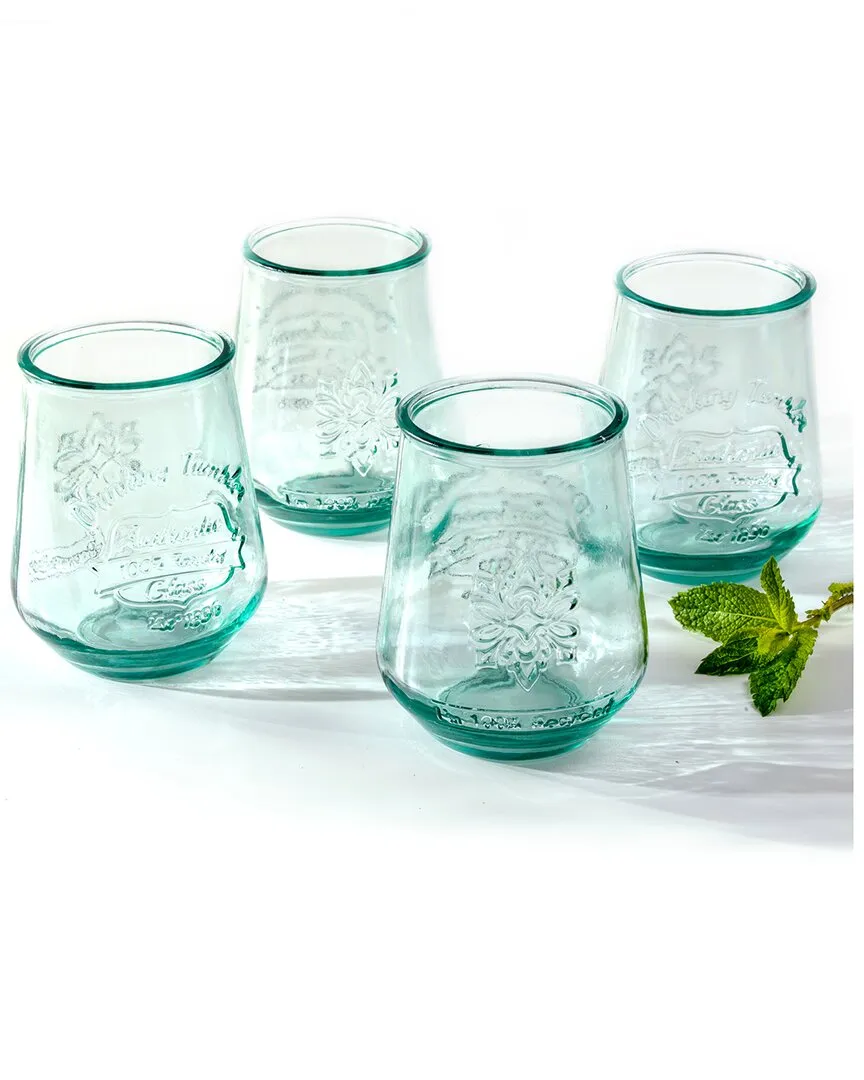 Bara Recycled Glass 4pc Tumbler Set - Clear image