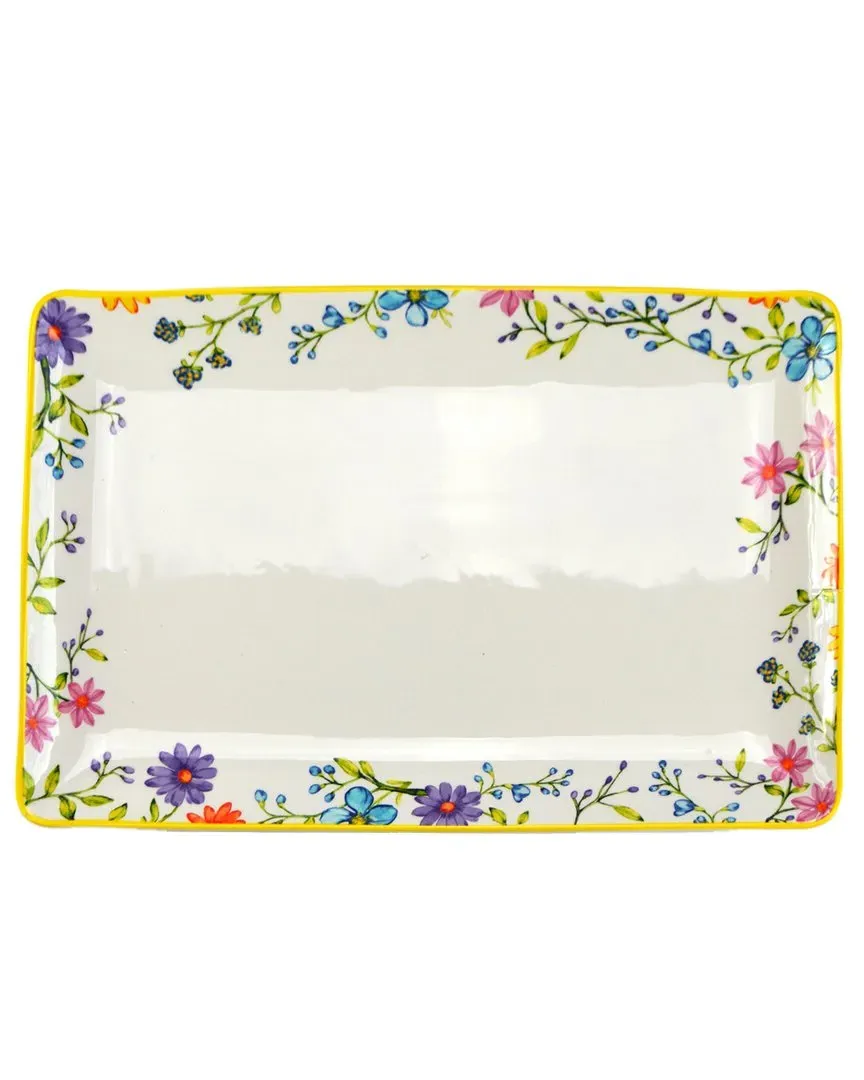 Charlotte 16.5In Rectangular Serving Platter - Multicolor