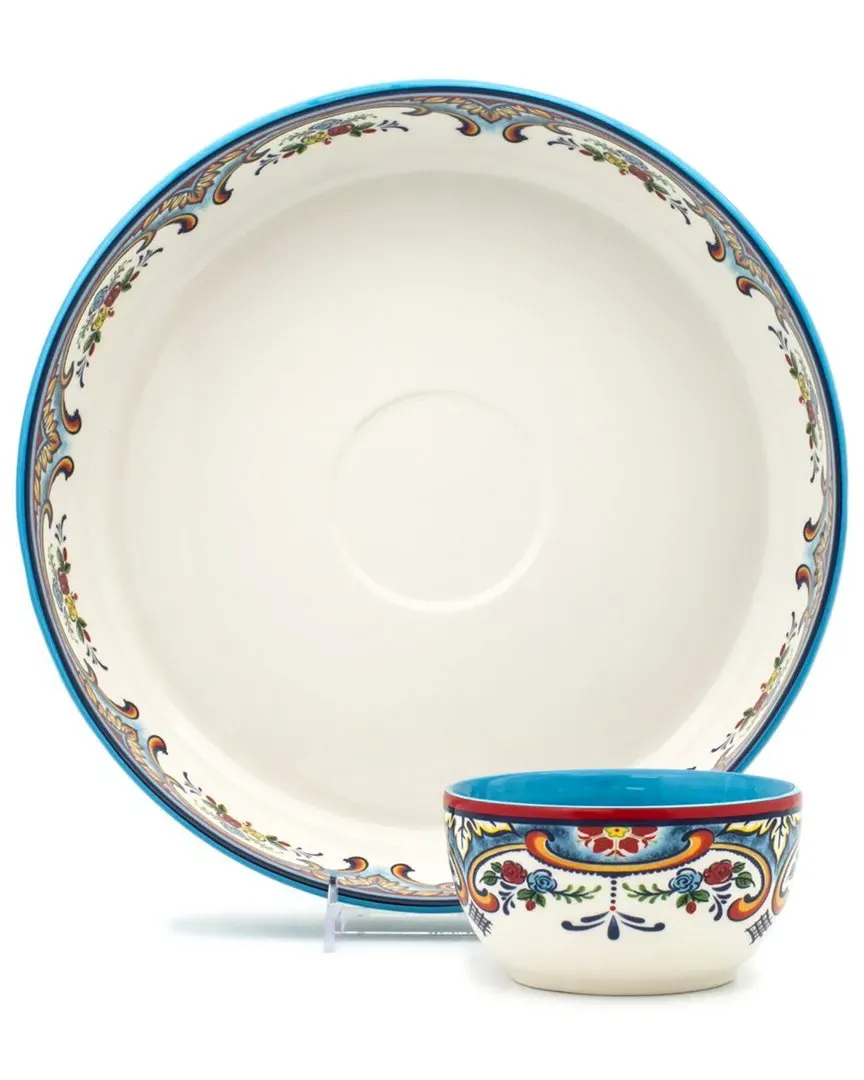 Euro Ceramica Zanzibar Chip And Dip Set - Multicolor image