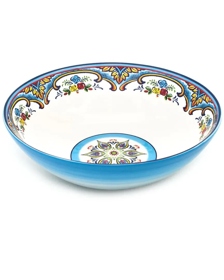 Euro Ceramica Zanzibar Serving Bowl - Multicolor image