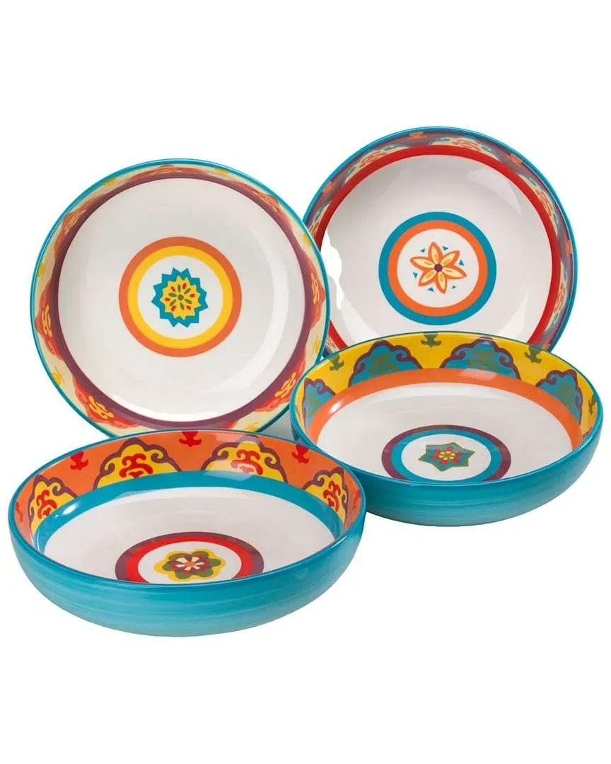 Galicia Set of 4 Pasta Bowls - Multicolor