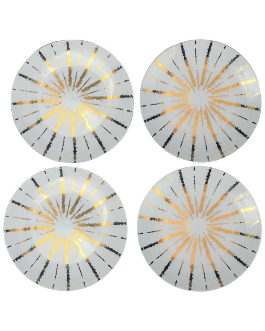 Luminaire 4pc Salad Plate Set - White, Porcelain