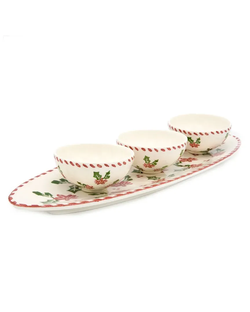 Natal 3-Piece Dipping Bowl Set - Multicolor, Ceramic image