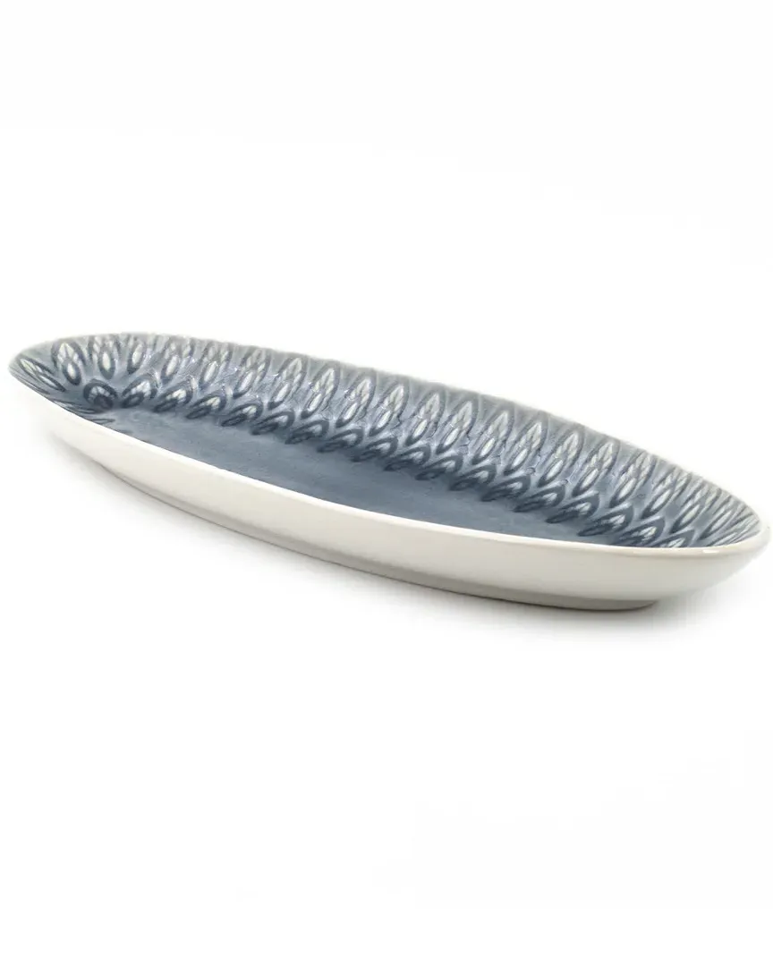 Peacock Appetizer Platter - Stoneware image