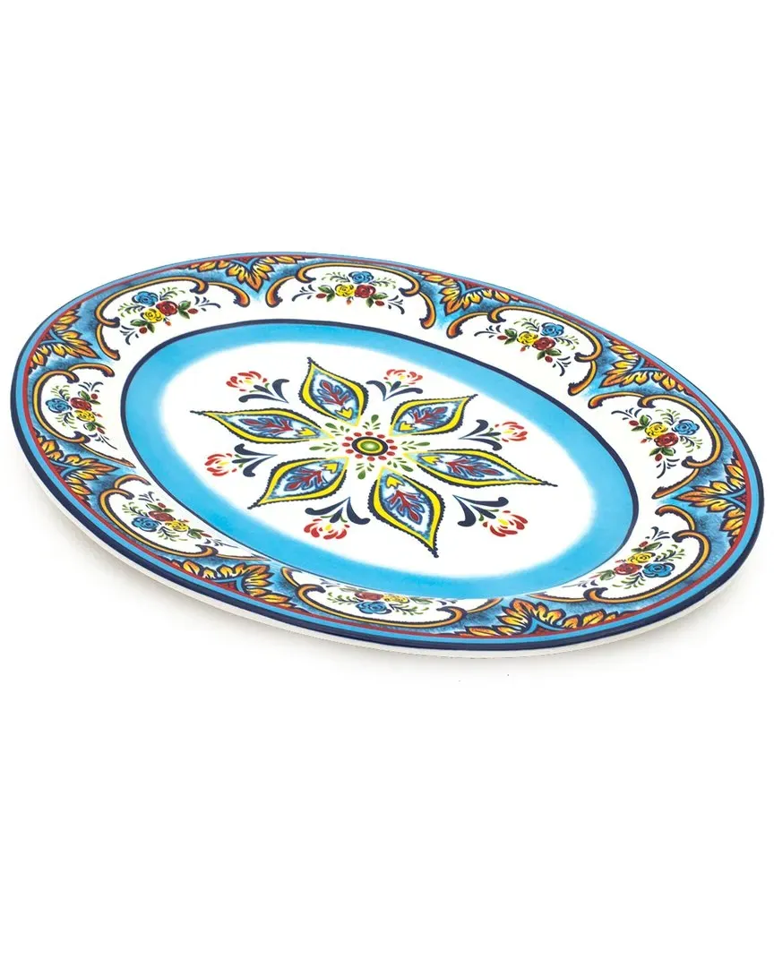 Zanzibar Oval Platter - Multicolor, Ceramic image