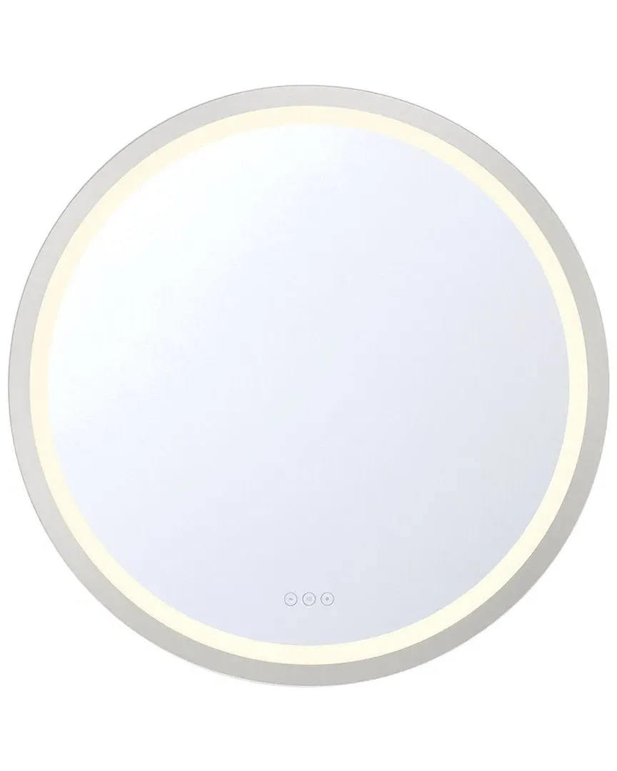 Artell 32in Square Mirror - Brushed Silver, Aluminum