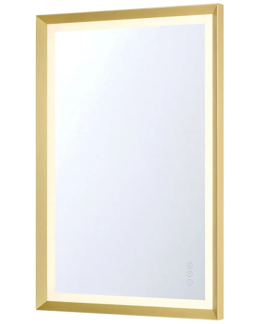 Artell Rectangular LED Mirror - Brushed Gold