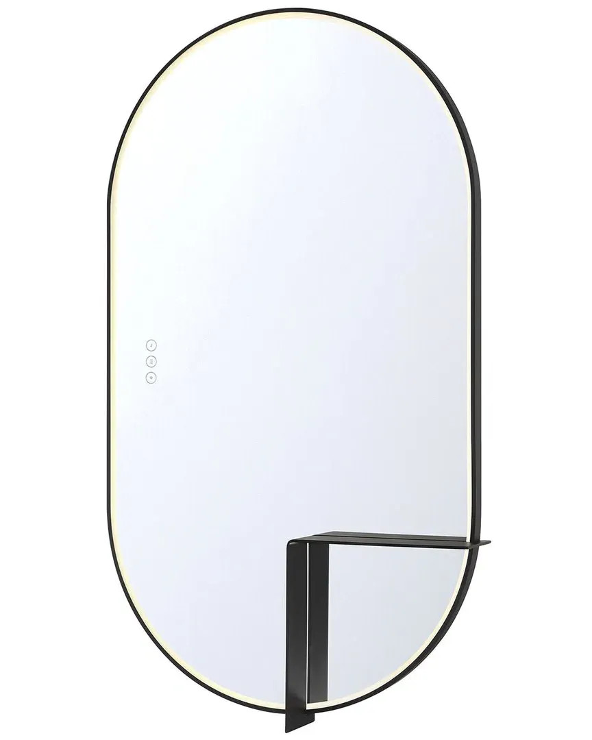 Linden Rectangular LED Mirror - Matte Black image
