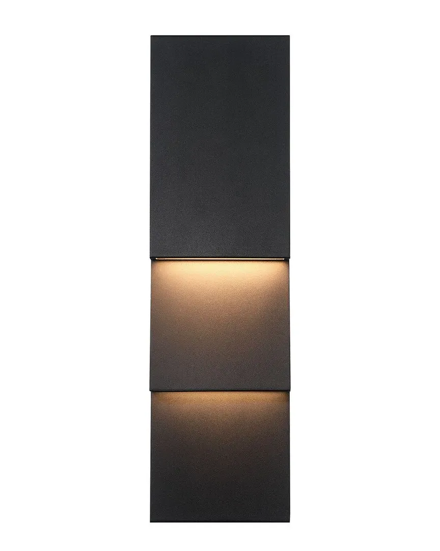 Nanton 2-Light 19in Outdoor Light - Sand Black, Steel