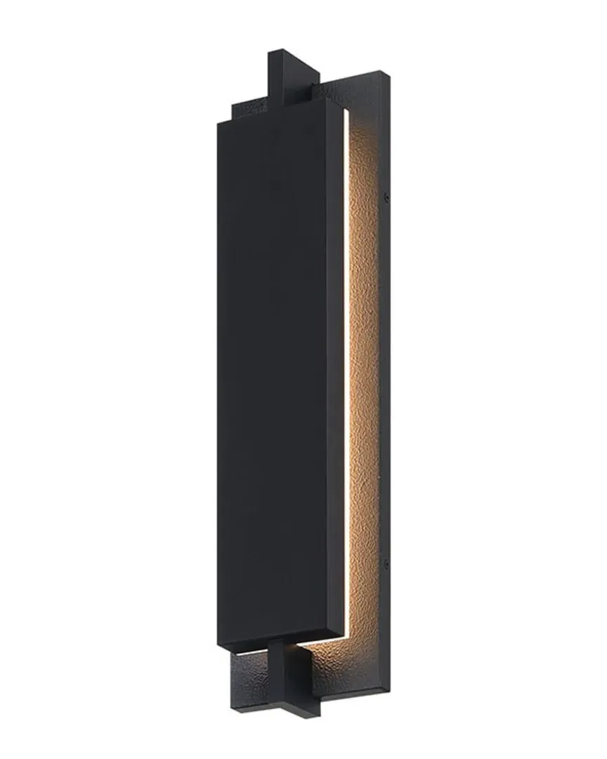 Tribek 21in Outdoor Light - Matte Black, Steel