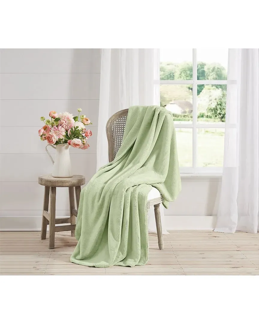 Rachel Ashwell Solid Throw - Green, Polyester image