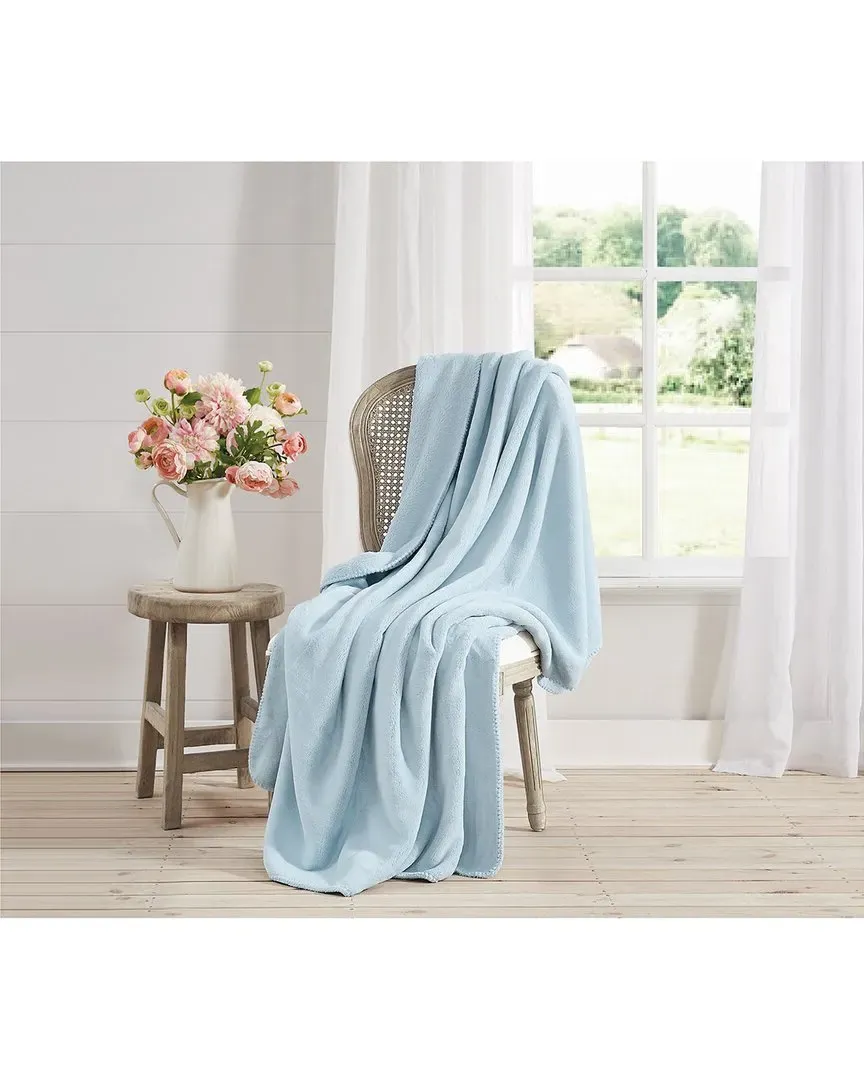Rachel Ashwell Solid Throw - Light Blue, Polyester