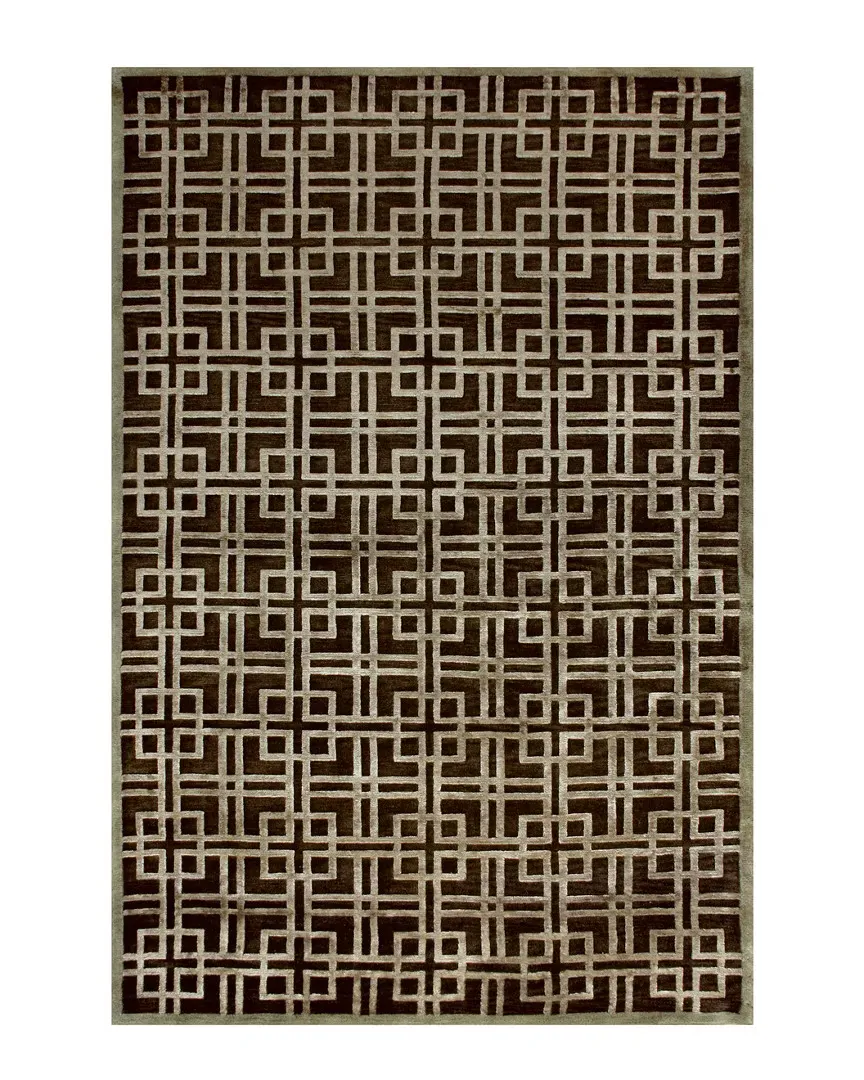 Dim Sum Hand-Knotted Rug - Pewter, Polyester
